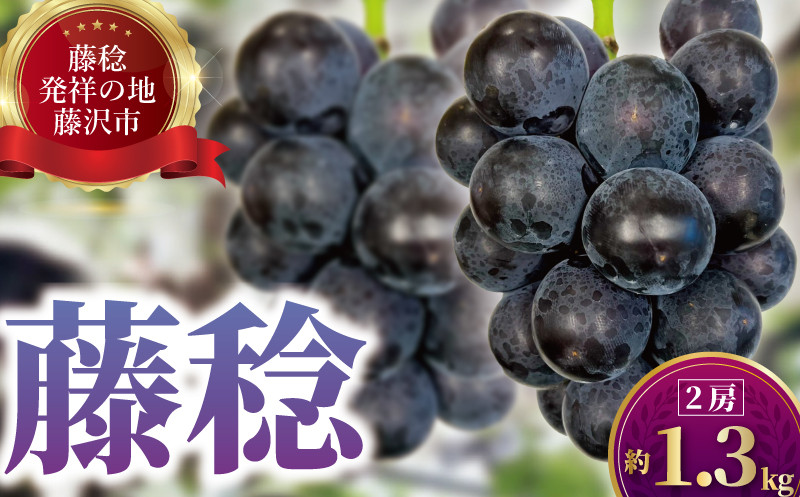 葡萄 藤稔 2房 約1.3kg  いさわ果樹園