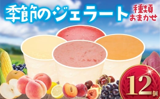 季節のジェラート 種類おまかせ 120ml×12個（4種類×3個）
