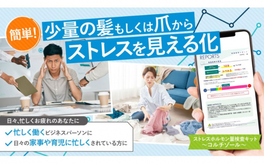 【ストレスホルモン量検査キット（毛髪）～コルチゾール～】1個
